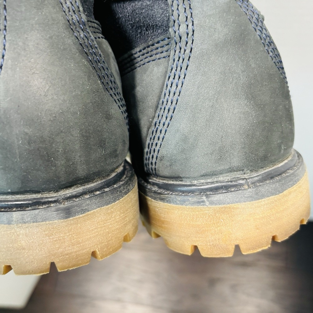 Timberland Women's Premium Lace  Up Waterproof‎  Nubuck Boots Size 8 Lined Navy - Picture 10 of 10
